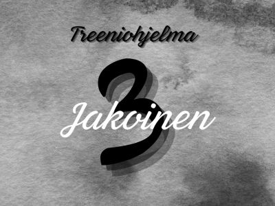 Treeniohjelma 3-jakoinen Treeniohjelma 3-jakoinen